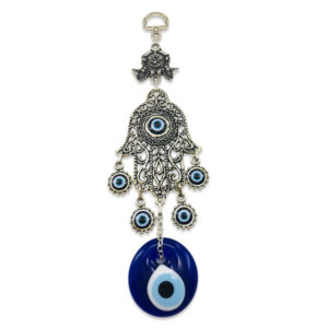 Handmade Hand of Hamsa / Fatima Evil Eye – Nazar Alloy Wall Hanging