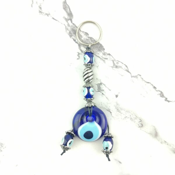 Handmade Keychain with Lucky Evil Eye - Nazar Alloy - Image 8