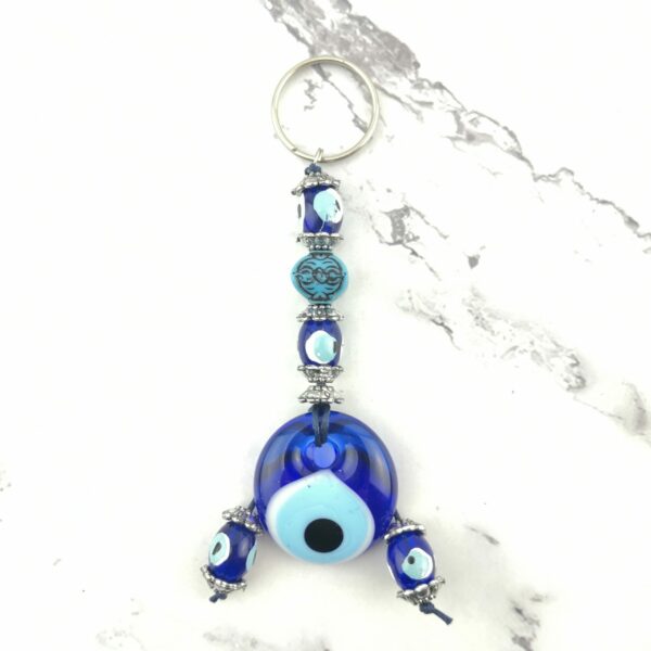 Handmade Keychain with Lucky Evil Eye - Nazar Alloy - Image 6