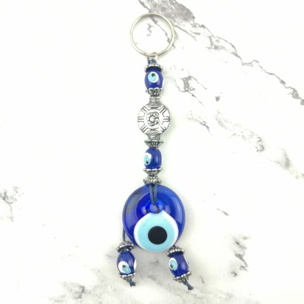 Handmade Keychain with Lucky Evil Eye - Nazar Alloy - Image 7