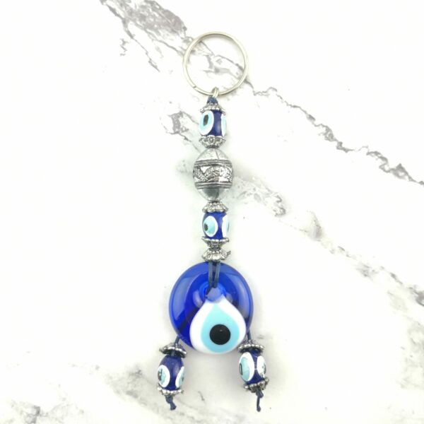 Handmade Keychain with Lucky Evil Eye - Nazar Alloy - Image 5