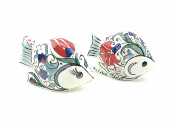 Handmade Ceramic Fish - Hand Painted Turkish Pottery