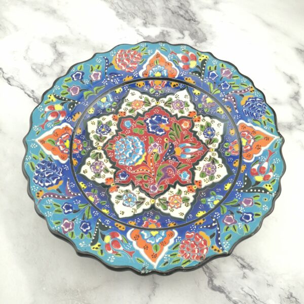 Handmade Ceramic Plate(25 cm) - Hand Painted Wall Hanging - Image 3