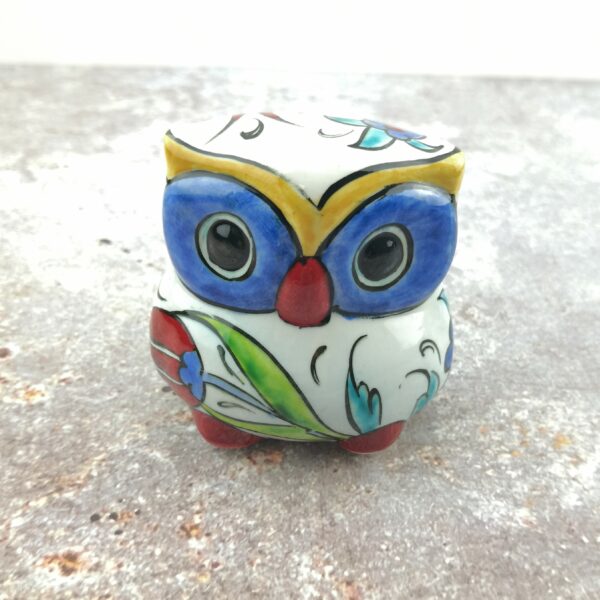 Handmade Ceramic Owl Figure - Hand Painted Turkish Pottery - Image 5