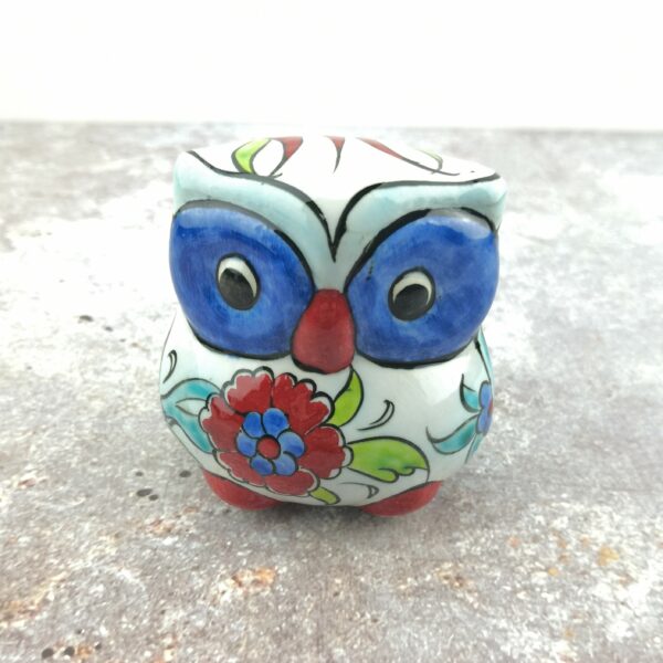 Handmade Ceramic Owl Figure - Hand Painted Turkish Pottery - Image 6