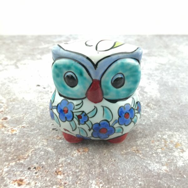 Handmade Ceramic Owl Figure - Hand Painted Turkish Pottery - Image 7