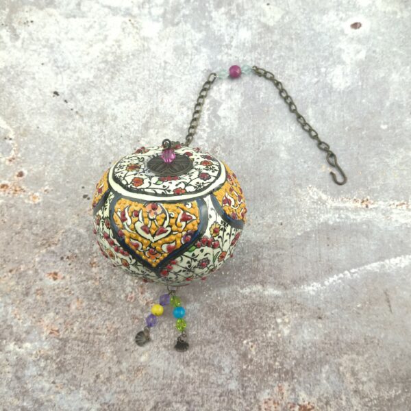 Handmade Ceramic Ball Hang - Decorative Hand Painted Wall Hanging - Image 6