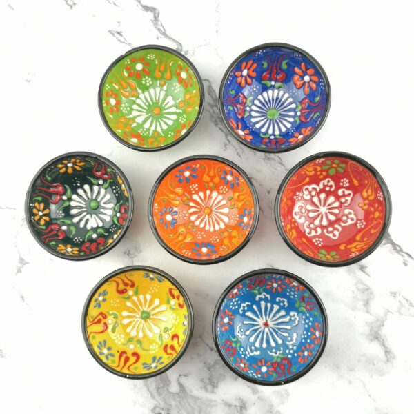 Hand Painted Ceramic Bowls(8 cm) - Handmade Turkish Pottery - Image 2