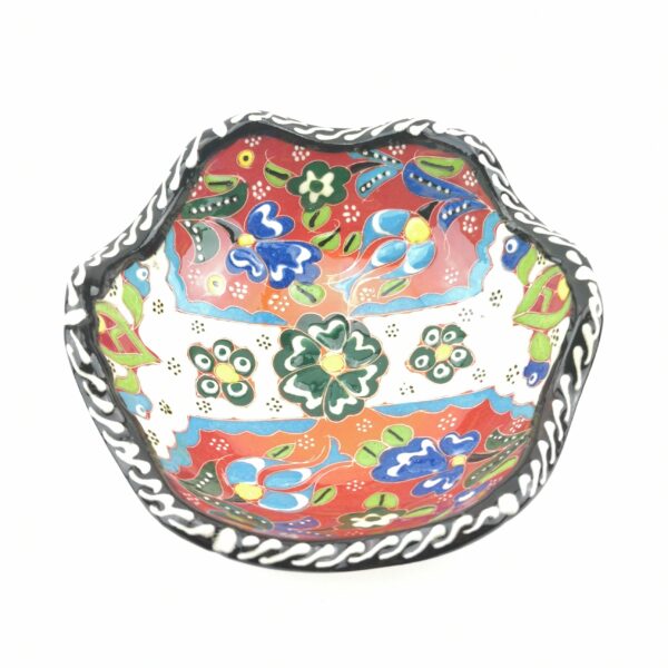 Hand Painted Ceramic Bowl(12 cm) Set - 3 Pieces Handmade Turkish Pottery - Image 5