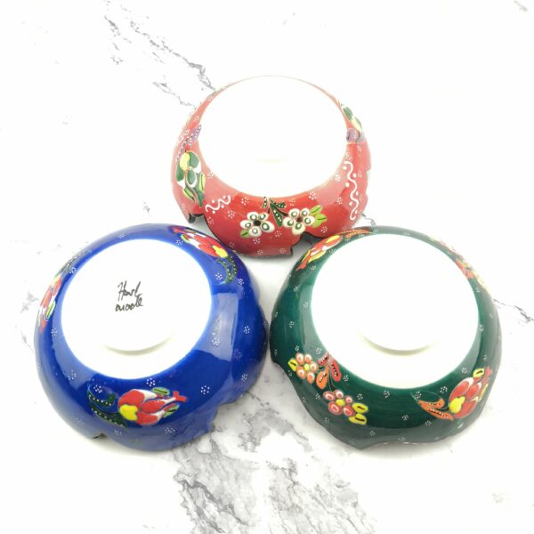 Hand Painted Ceramic Bowl(15 cm) Set - 3 Pieces Handmade Turkish Pottery - Image 4