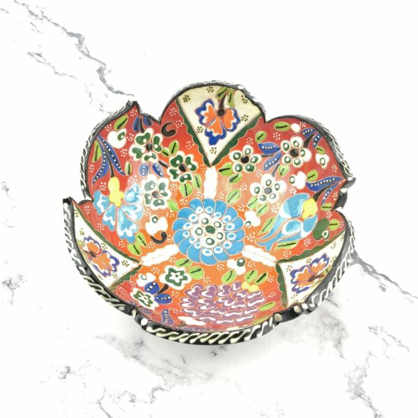 Hand Painted Ceramic Bowl(15 cm) Set - 3 Pieces Handmade Turkish Pottery - Image 7