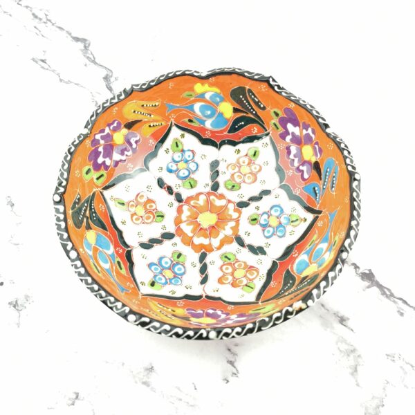 Hand Painted Ceramic Bowl(15 cm) Set - 2 Pieces Handmade Turkish Pottery - Image 6