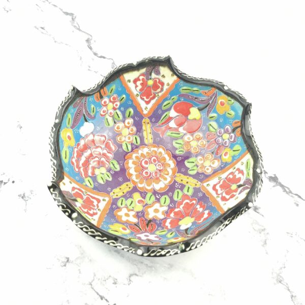 Hand Painted Ceramic Bowl(15 cm) Set - 2 Pieces Handmade Turkish Pottery - Image 6