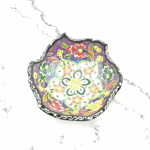 Hand Painted Ceramic Bowl(12 cm) Set - 5 Pieces Handmade Turkish Pottery - Image 8