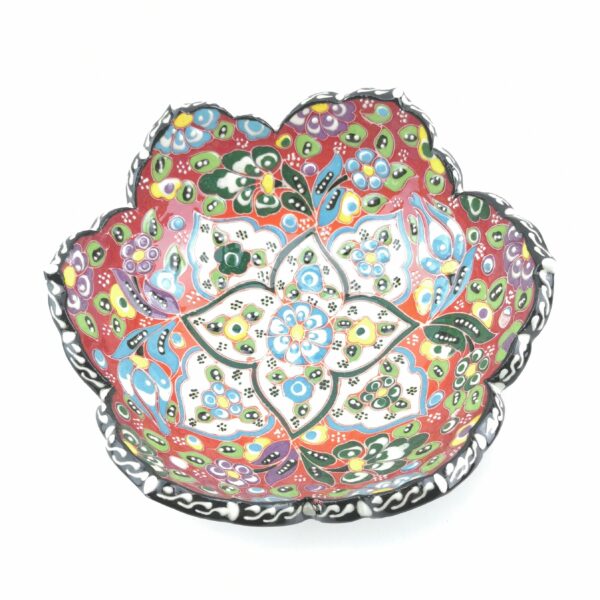 Hand Painted Ceramic Bowl(15 cm) Set - 3 Pieces Handmade Turkish Pottery - Image 5