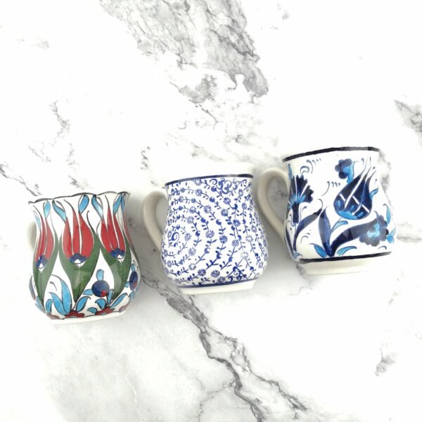 Handmade Ceramic Tea/Coffee Mugs - Hand Painted Turkish Pottery - Image 4