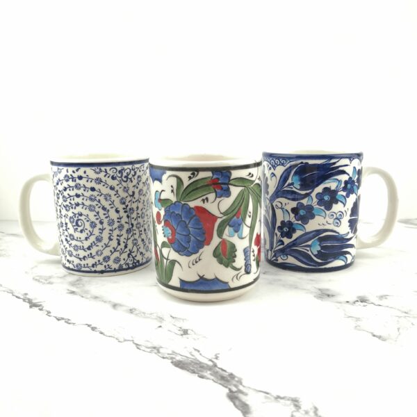 Handmade Ceramic Tea/Coffee Mugs - Hand Painted Turkish Pottery - Image 2