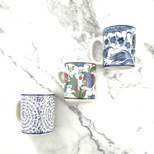 Handmade Ceramic Tea/Coffee Mugs - Hand Painted Turkish Pottery - Image 4