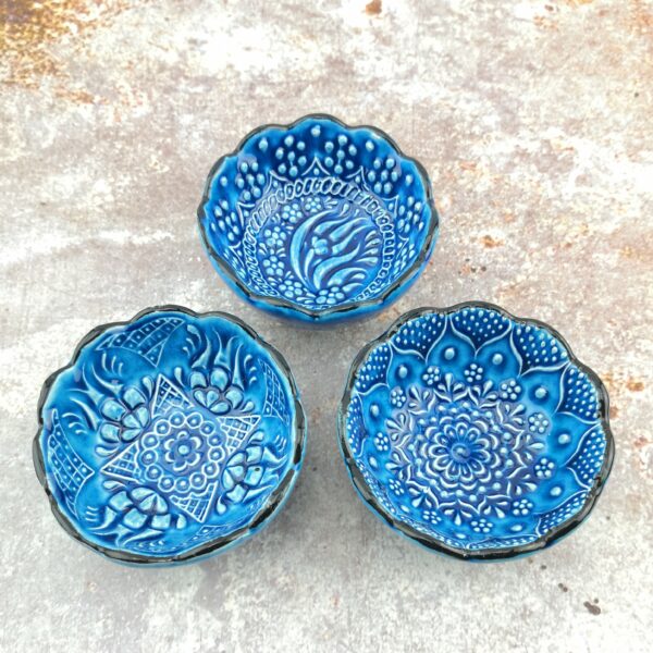 Hand Painted Ceramic Bowls(8 cm) - Handmade Turkish Pottery - Image 5