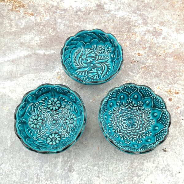 Hand Painted Ceramic Bowls(8 cm) - Handmade Turkish Pottery - Image 4