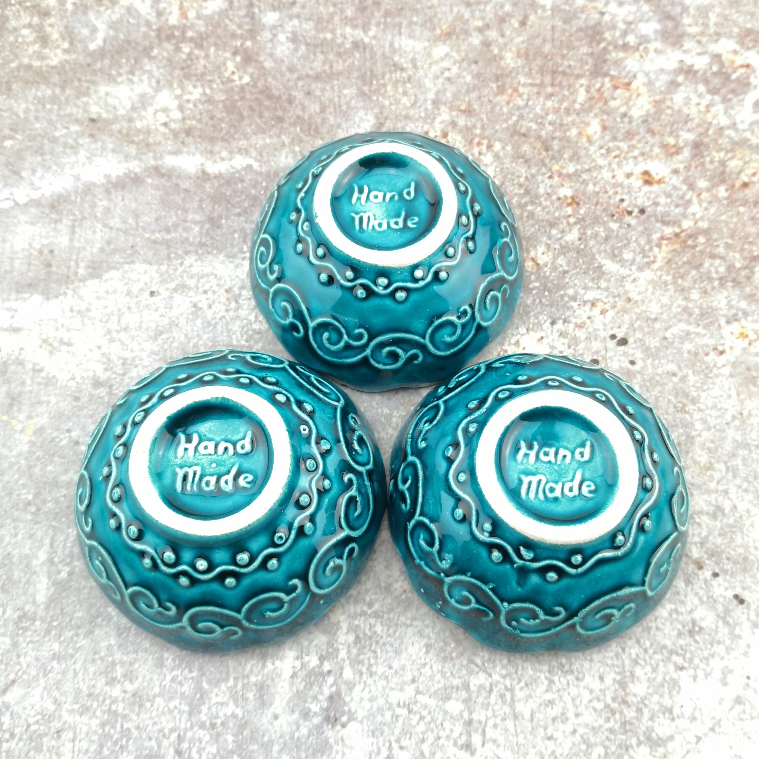 Hand Painted Ceramic Bowls(8 cm) - Handmade Turkish Pottery - Image 8