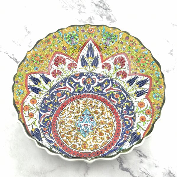 Handmade Ceramic Wall Hanging Plate (25 cm) - Hand Painted Turkish Pottery - Image 8