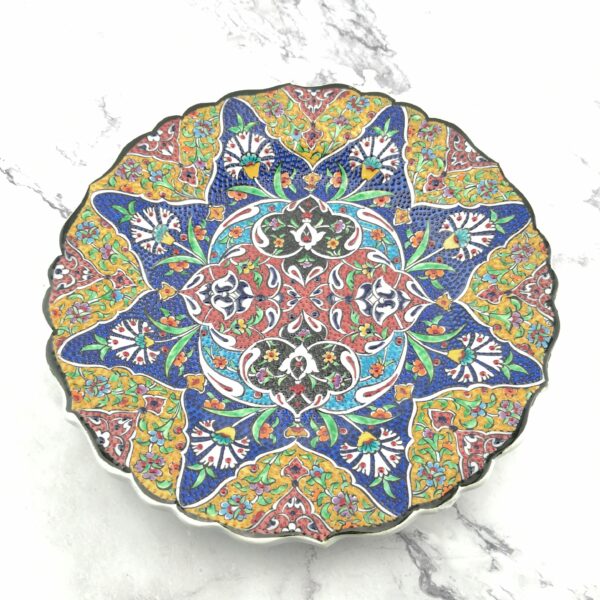 Handmade Ceramic Wall Hanging Plate (25 cm) - Hand Painted Turkish Pottery - Image 4