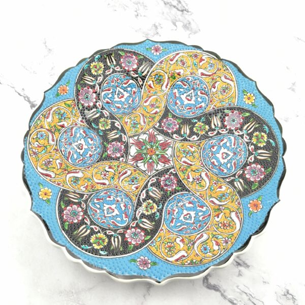 Handmade Ceramic Wall Hanging Plate (25 cm) - Hand Painted Turkish Pottery - Image 11