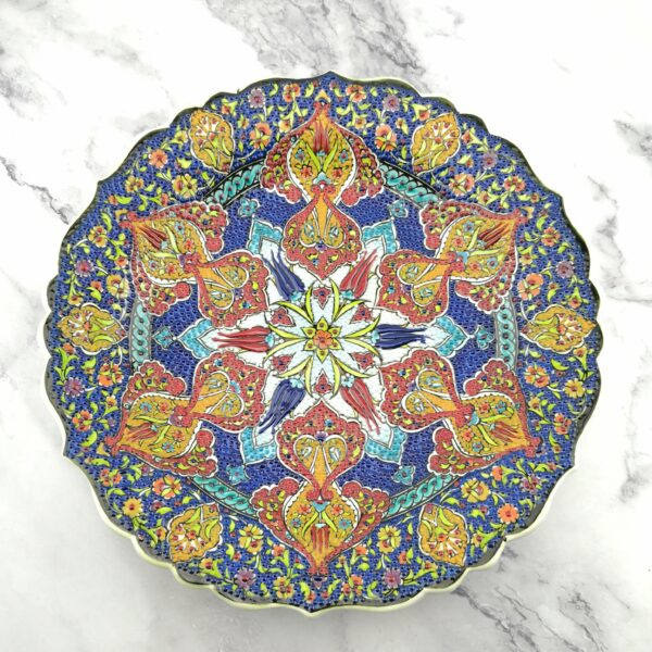 Handmade Ceramic Wall Hanging Plate (30 cm) - Hand Painted Turkish Pottery - Image 3