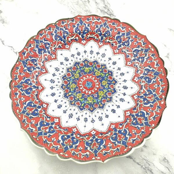 Handmade Ceramic Wall Hanging Plate (30 cm) - Hand Painted Turkish Pottery - Image 5