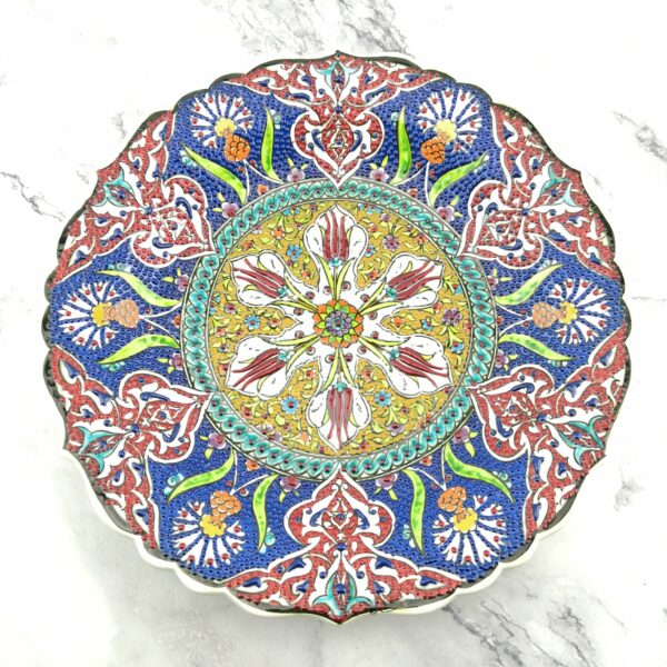 Handmade Ceramic Wall Hanging Plate (30 cm) - Hand Painted Turkish Pottery - Image 6