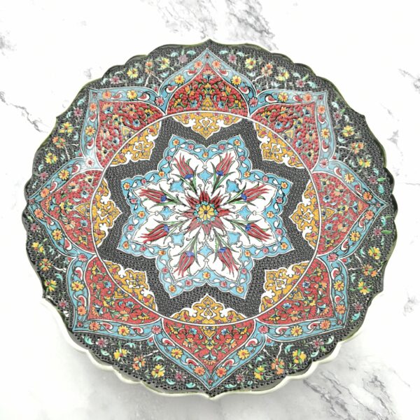 Handmade Ceramic Wall Hanging Plate (30 cm) - Hand Painted Turkish Pottery - Image 7