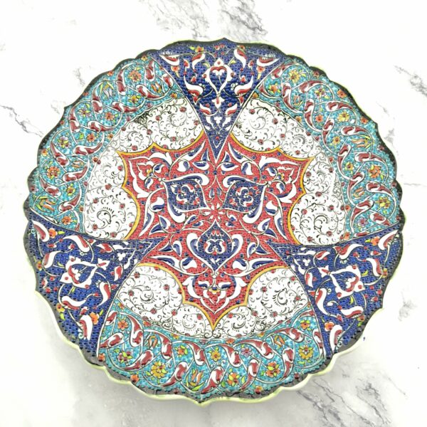 Handmade Ceramic Wall Hanging Plate (30 cm) - Hand Painted Turkish Pottery - Image 8