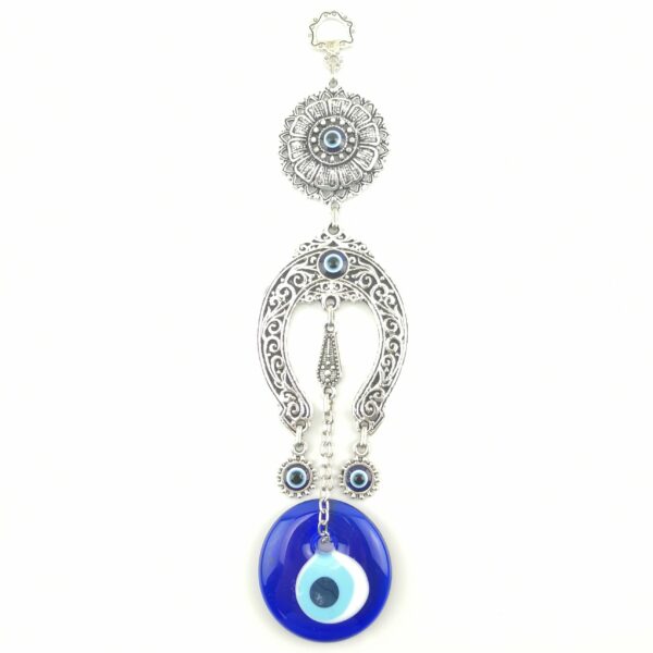 Handmade Horse Shoe - Evil Eye - Nazar Alloy Wall Hanging