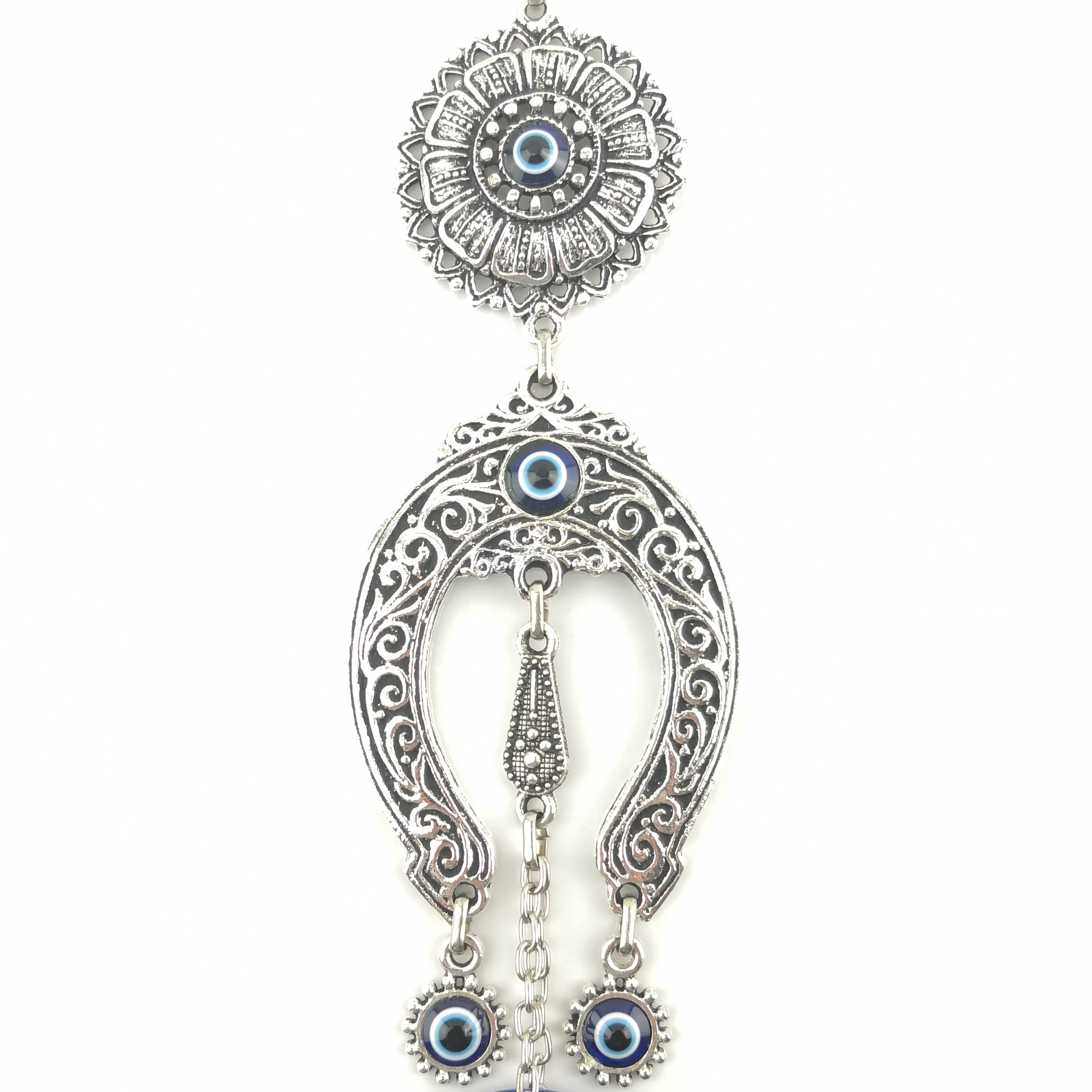Handmade Horse Shoe - Evil Eye - Nazar Alloy Wall Hanging - Image 3