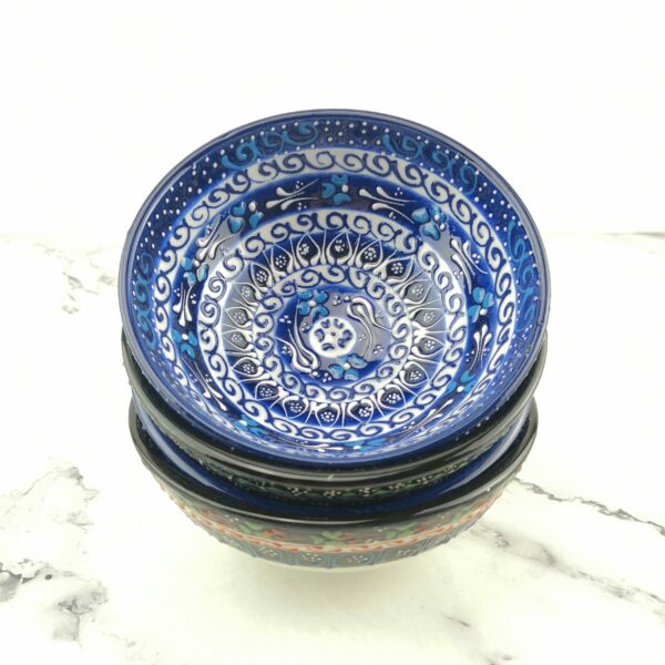 Handmade Ceramic Bowl (12cm) - Traditional Turkish Pottery - Image 3