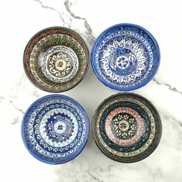 Hand Painted Ceramic Bowls(8 cm) - Handmade Turkish Pottery - Image 3