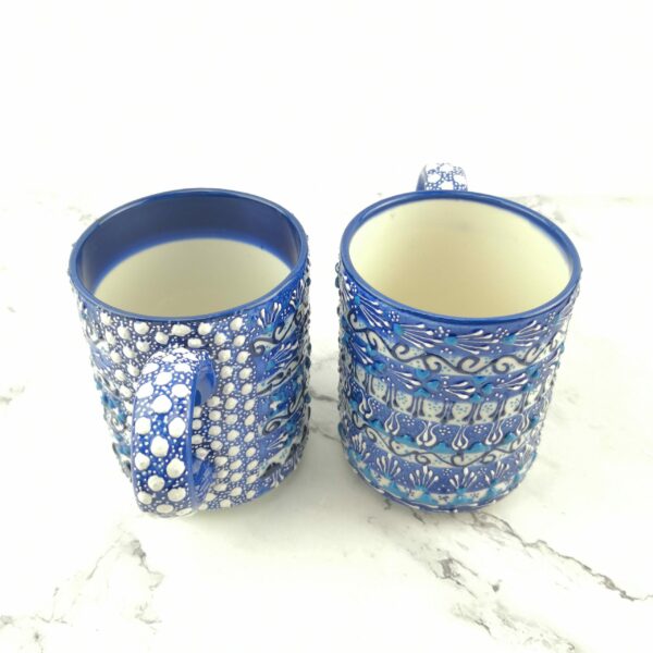 Handmade Ceramic Tea/Coffee Mugs - Hand Painted Turkish Pottery - Image 6