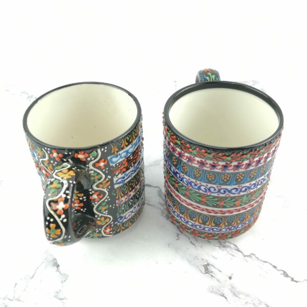 Handmade Ceramic Tea/Coffee Mugs - Hand Painted Turkish Pottery - Image 7