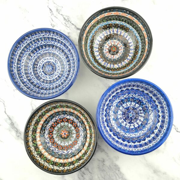 Hand Painted Ceramic Bowls(15 cm) - Handmade Turkish Pottery - Image 2