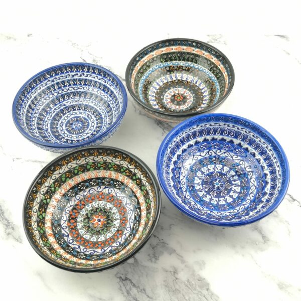 Hand Painted Ceramic Bowls(15 cm) - Handmade Turkish Pottery