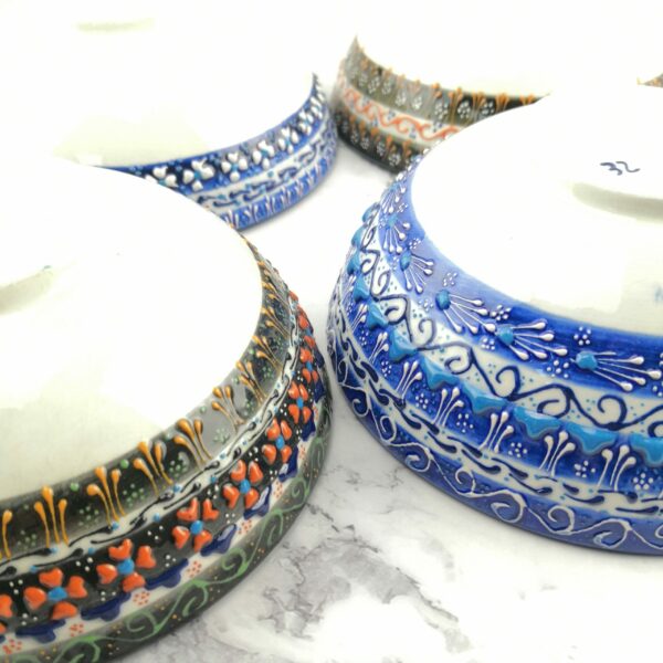 Hand Painted Ceramic Bowls(15 cm) - Handmade Turkish Pottery - Image 5