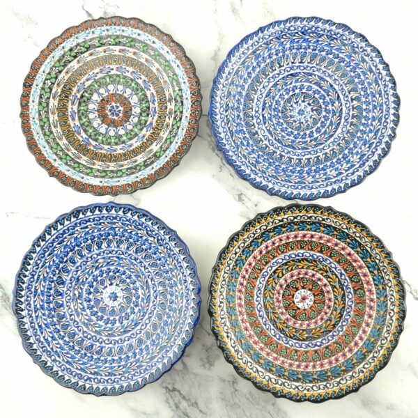 Handmade Ceramic Wall Hanging Plate(18cm) - Hand Painted Turkish Pottery - Image 2