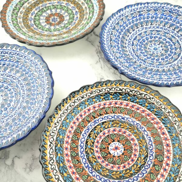 Handmade Ceramic Wall Hanging Plate(18cm) - Hand Painted Turkish Pottery - Image 3