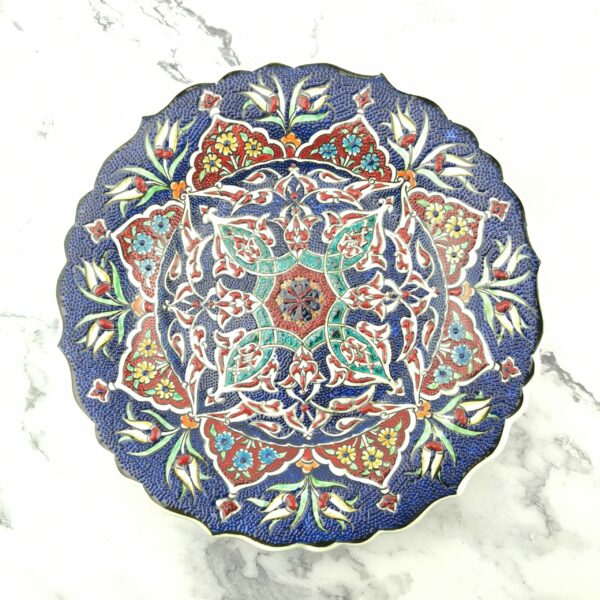 Handmade Ceramic Wall Hanging Plate (25 cm) - Hand Painted Turkish Pottery - Image 5