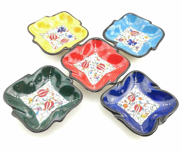 Handmade Ceramic Ashtray - Hand Painted Turkish Pottery