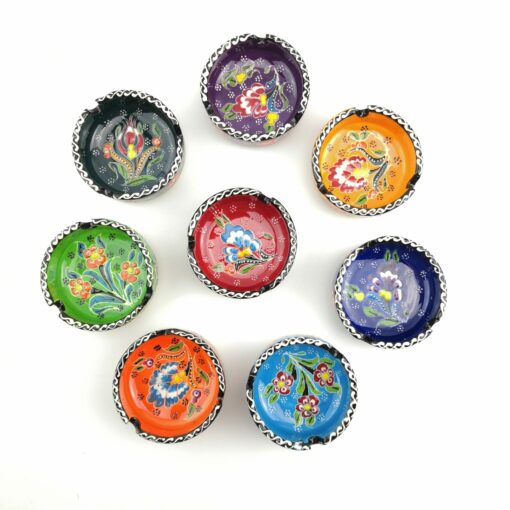 Handmade Ceramic Ashtray - Hand Painted Turkish Pottery