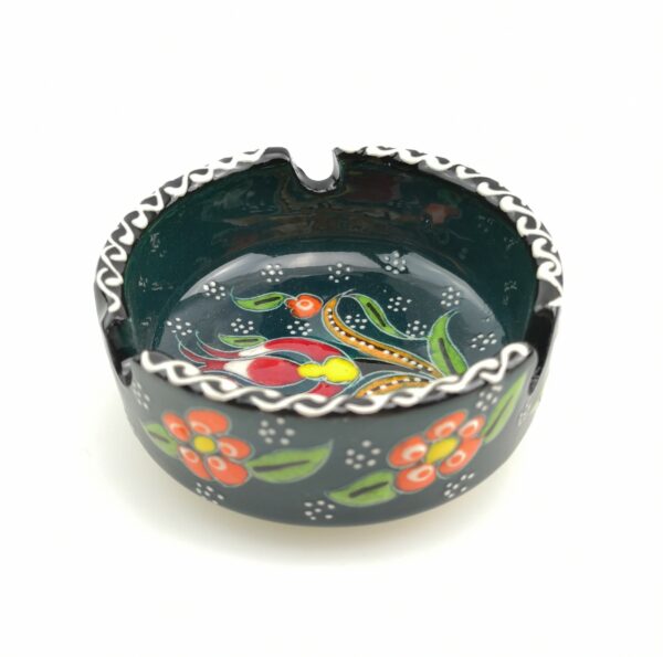 Handmade Ceramic Ashtray - Hand Painted Turkish Pottery - Image 3