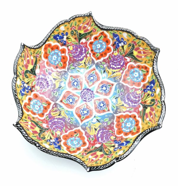 Turkish Hand Painted Ceramic Bowl Set - 4 Pieces(12,15,20,25 cm) - Image 6