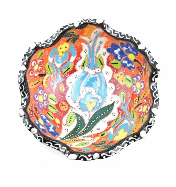 Turkish Hand Painted Ceramic Bowl Set - 4 Pieces(12,15,20,25 cm) - Image 9